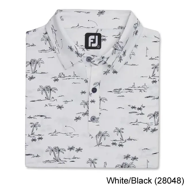 FootJoy Tropic Golf Print Lisle Self Collar - Image 3