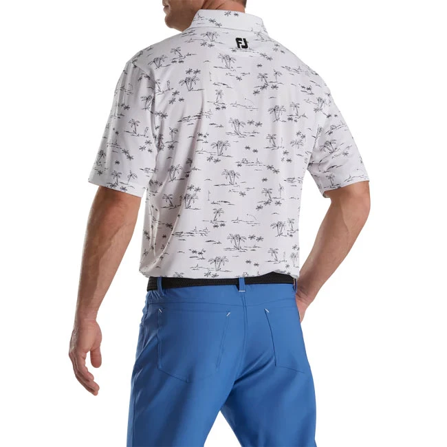 FootJoy Tropic Golf Print Lisle Self Collar - Image 5