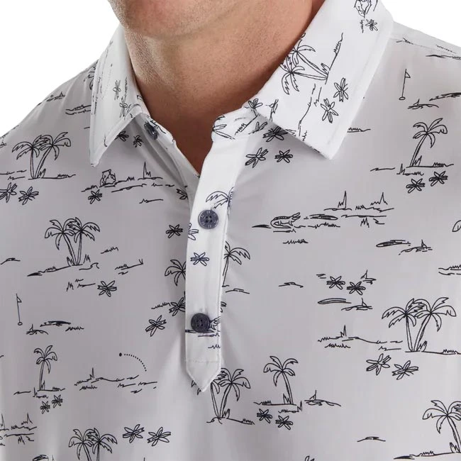 FootJoy Tropic Golf Print Lisle Self Collar - Image 6