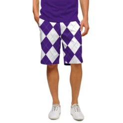 LoudMouth Purple & White Shorts